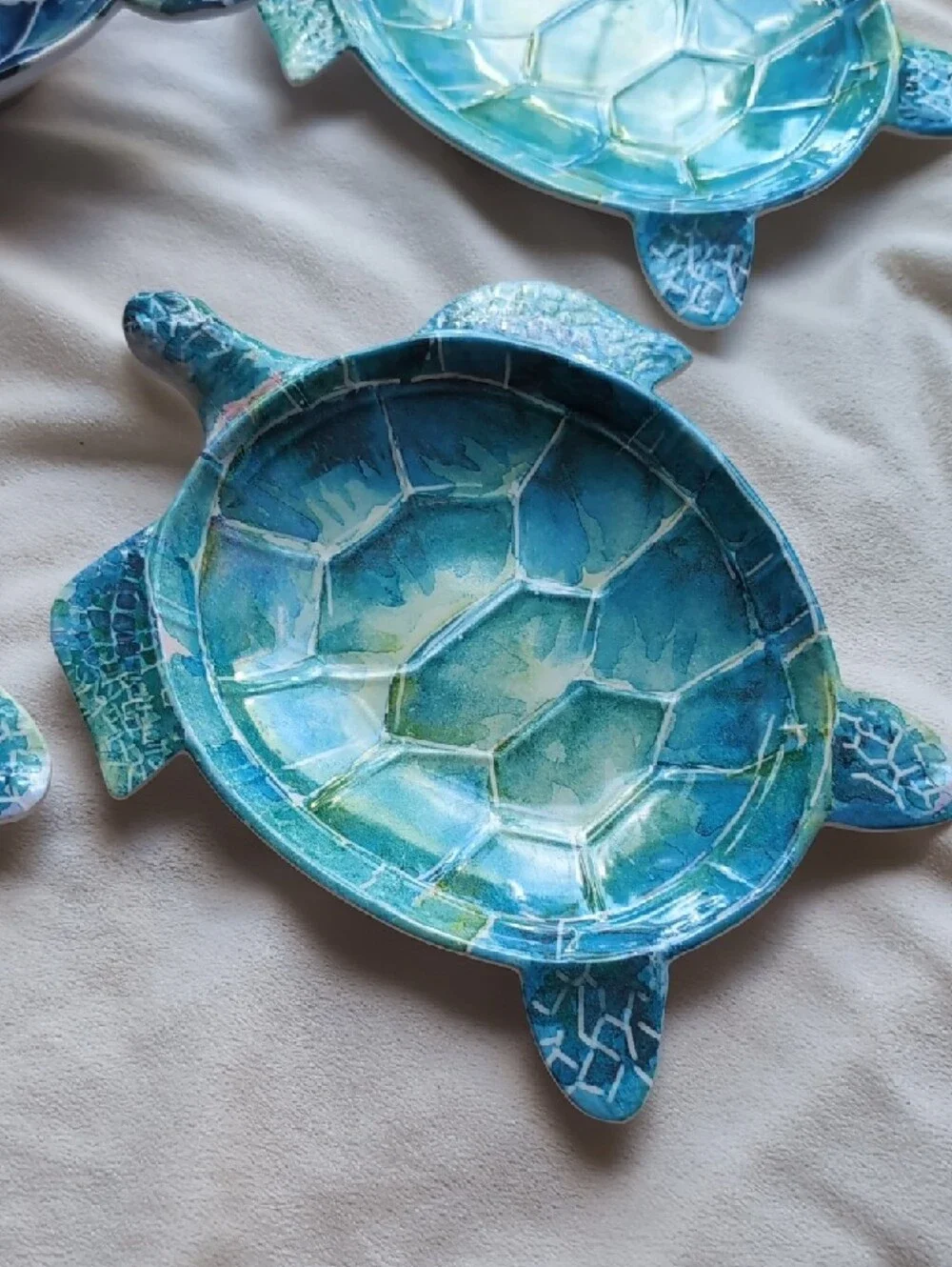 Pier 1 Melamine Sea Turtle 3 Plates And Bowl Set